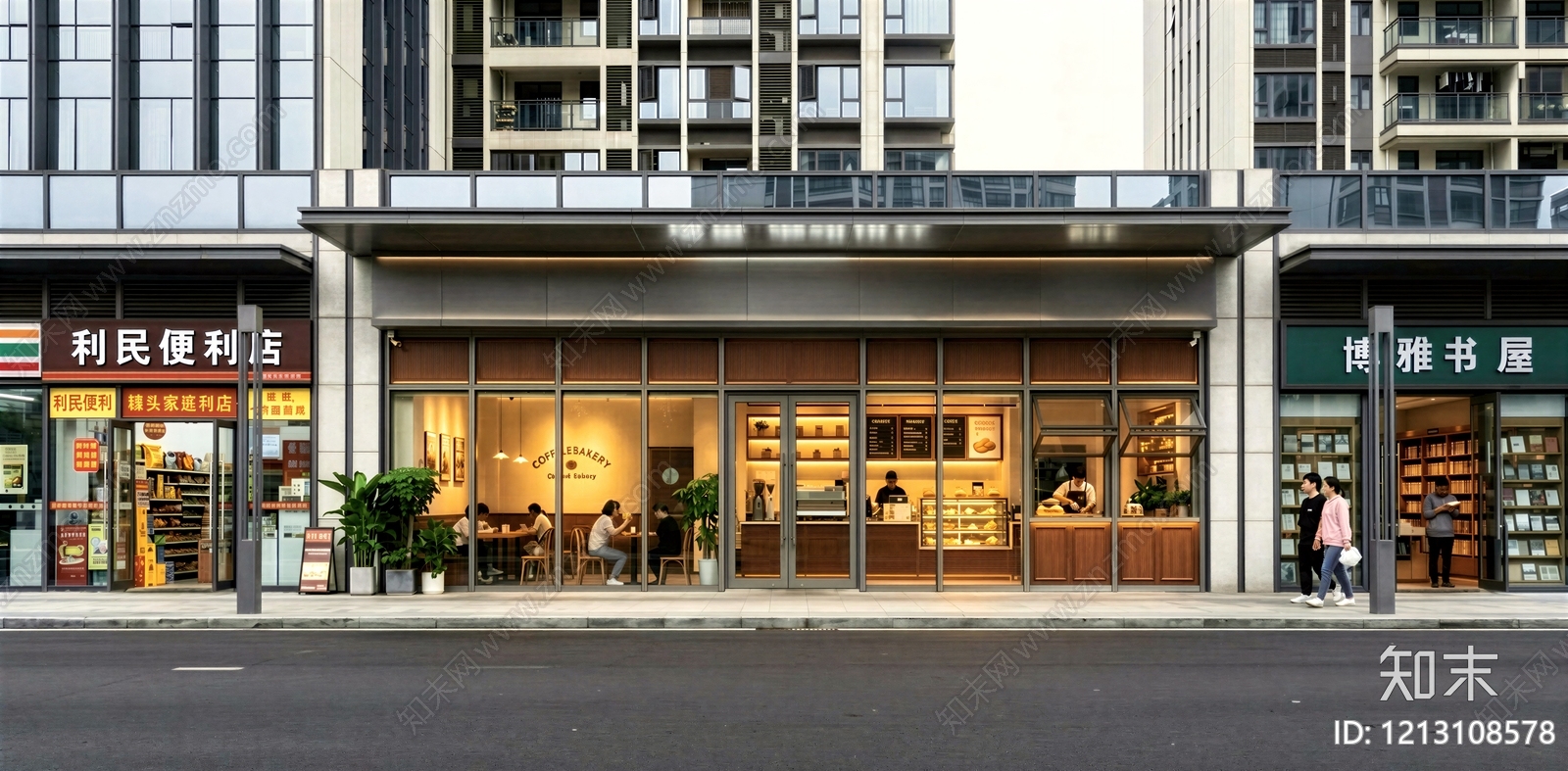 现代建筑外立面贴图下载【ID:1213108578】