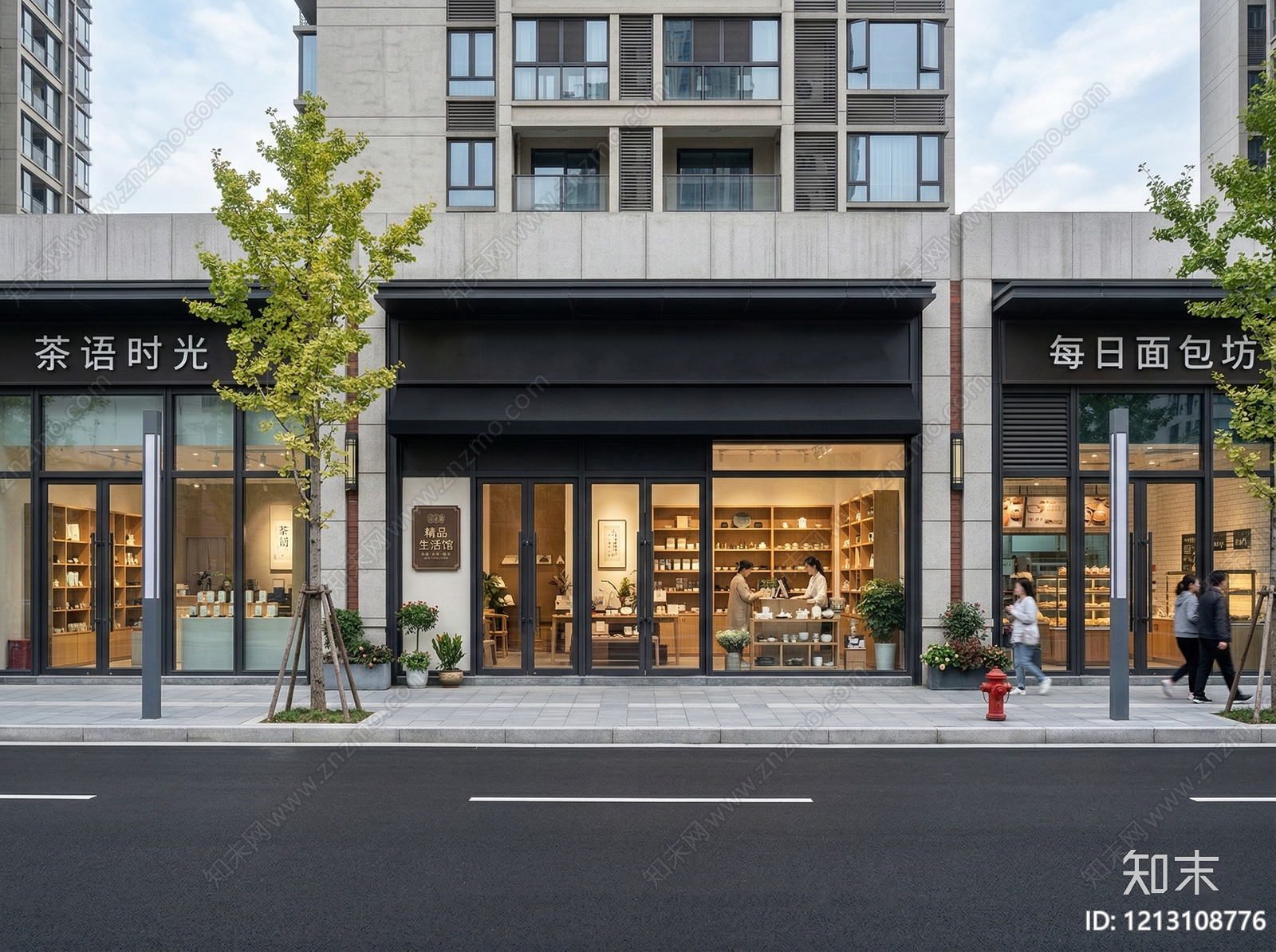 现代建筑外立面贴图下载【ID:1213108776】