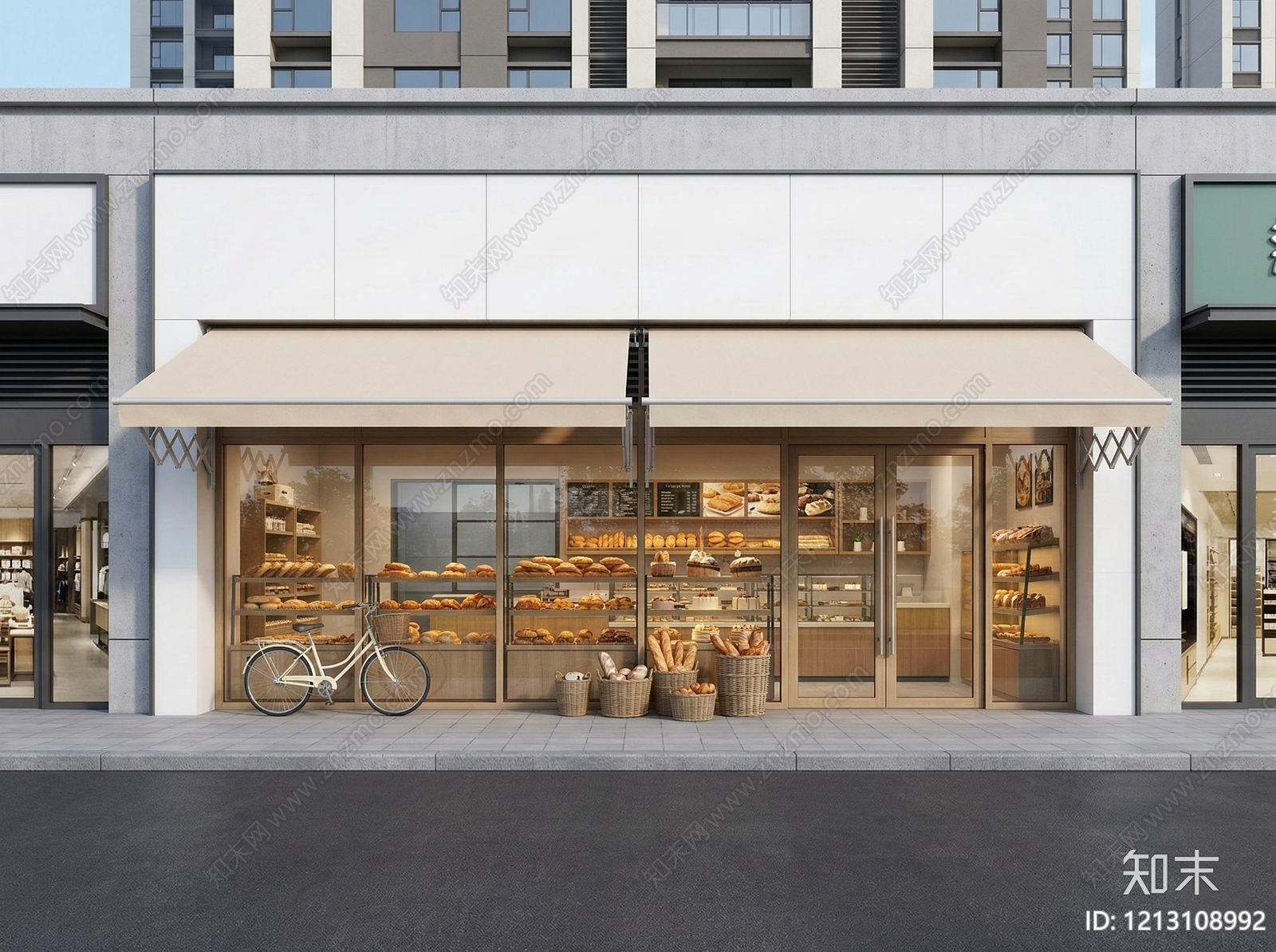 现代建筑外立面贴图下载【ID:1213108992】