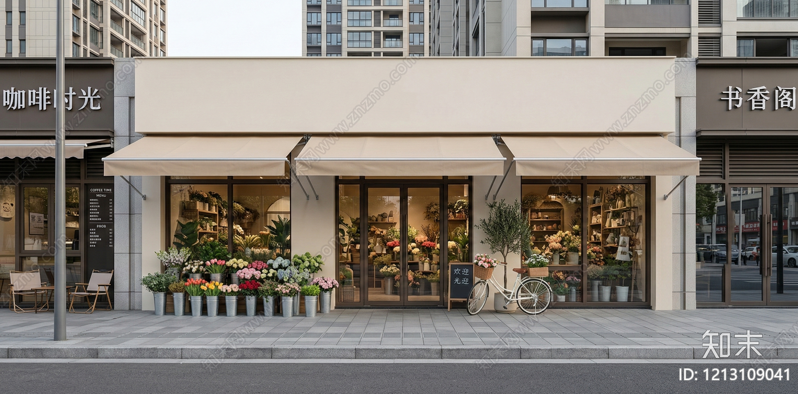 现代建筑外立面贴图下载【ID:1213109041】