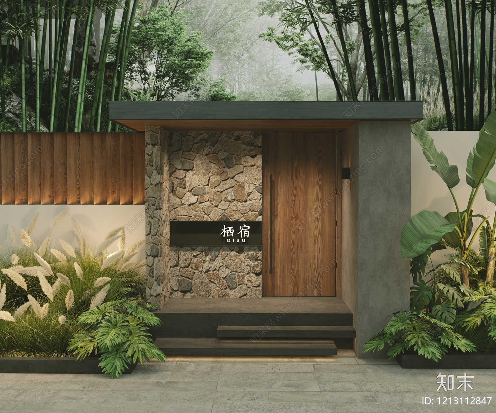 新中式景观围栏3D模型下载【ID:1213112847】