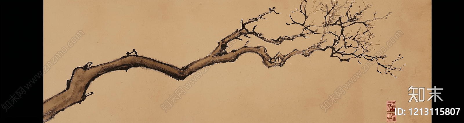 现代中式字画贴图下载【ID:1213115807】