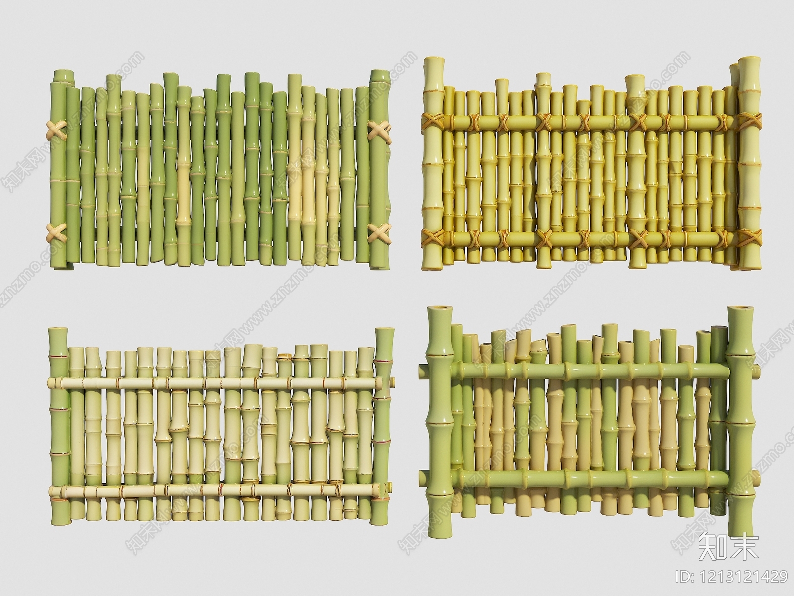 新中式景观围栏3D模型下载【ID:1213121429】
