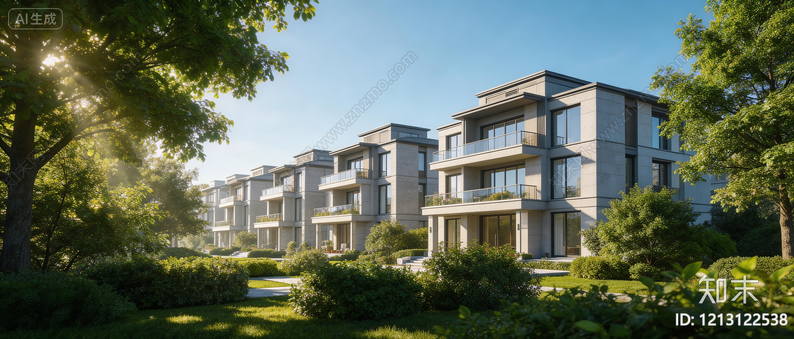 现代小区HDR贴图下载【ID:1213122538】