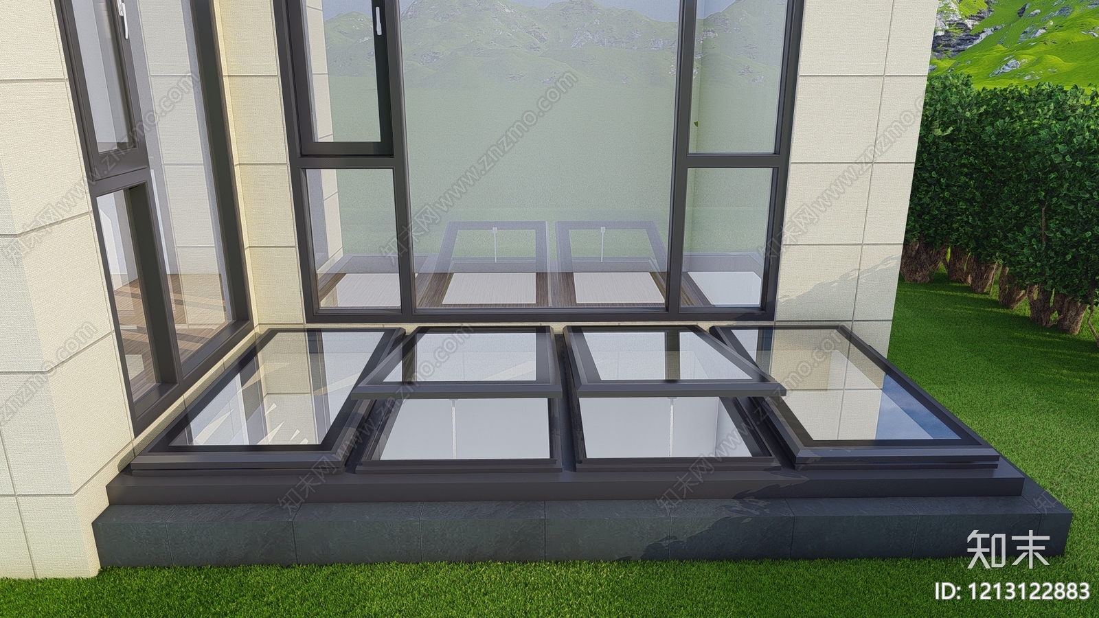 现代简约天窗SU模型下载【ID:1213122883】