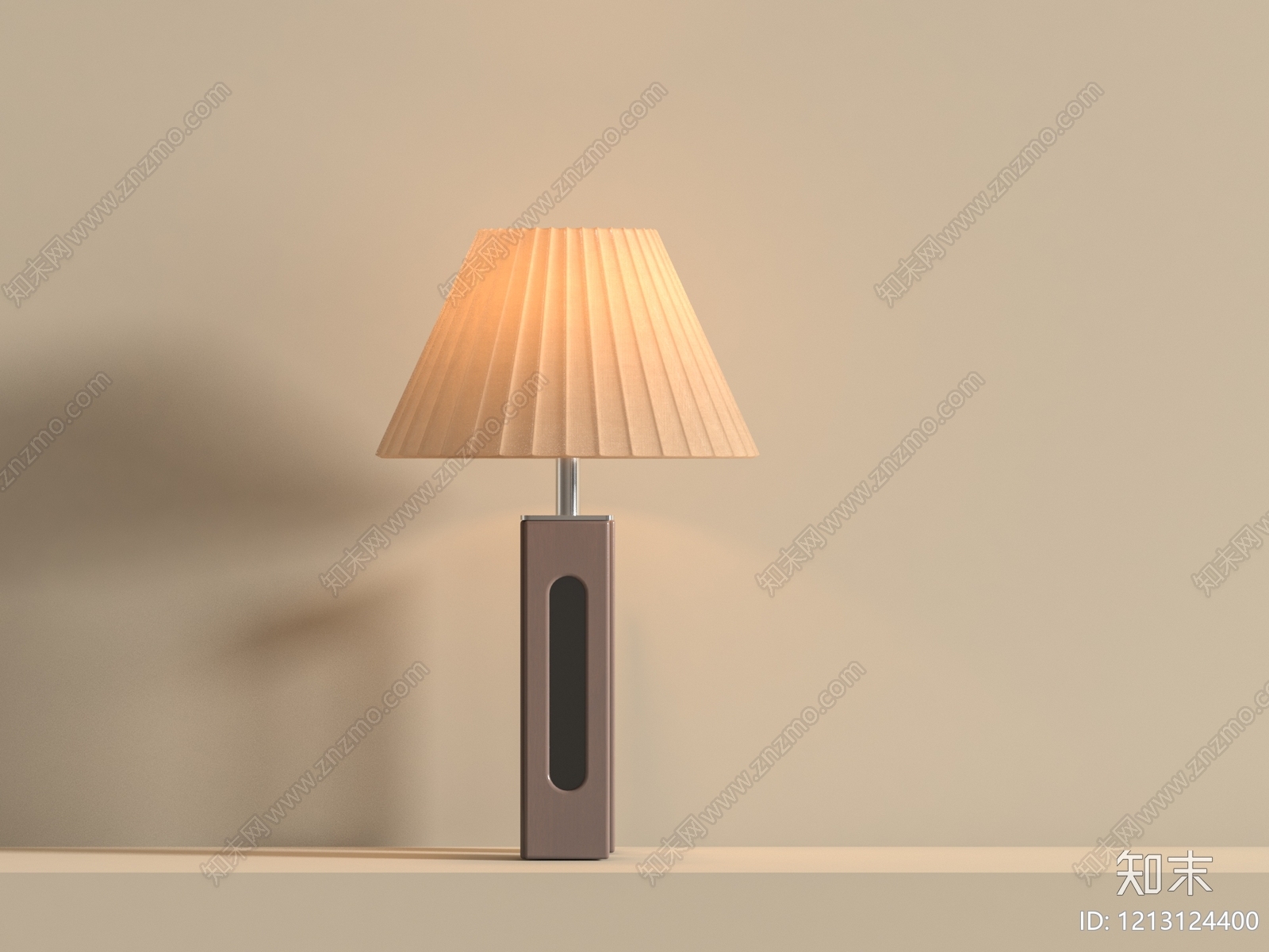 奶油风台灯3D模型下载【ID:1213124400】