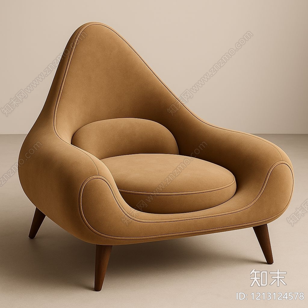 中古风单人沙发3D模型下载【ID:1213124578】