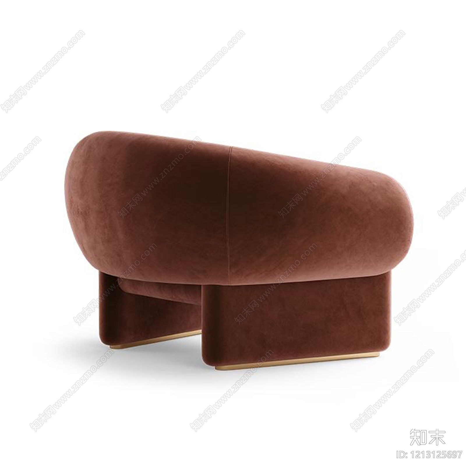 复古单人沙发3D模型下载【ID:1213125697】