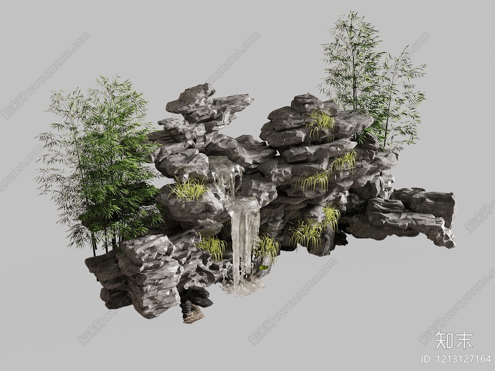 新中式景观枯山水3D模型下载【ID:1213127164】