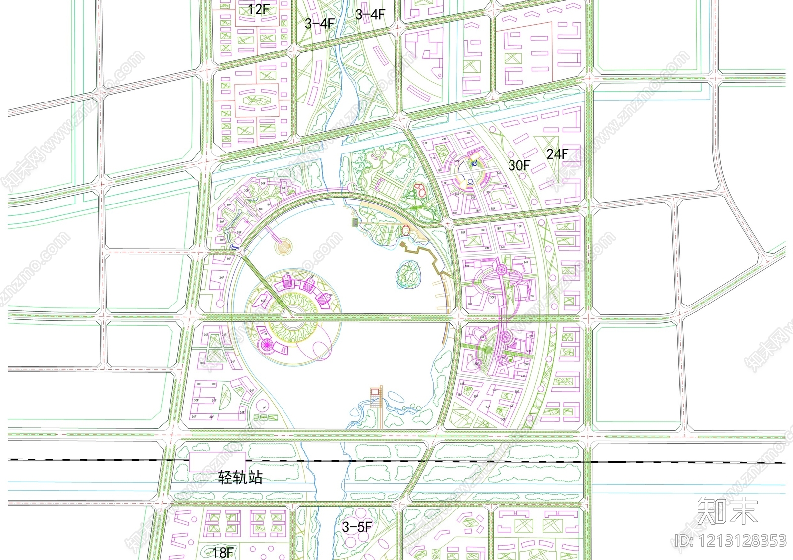 现代中式规划设计施工图下载【ID:1213128353】