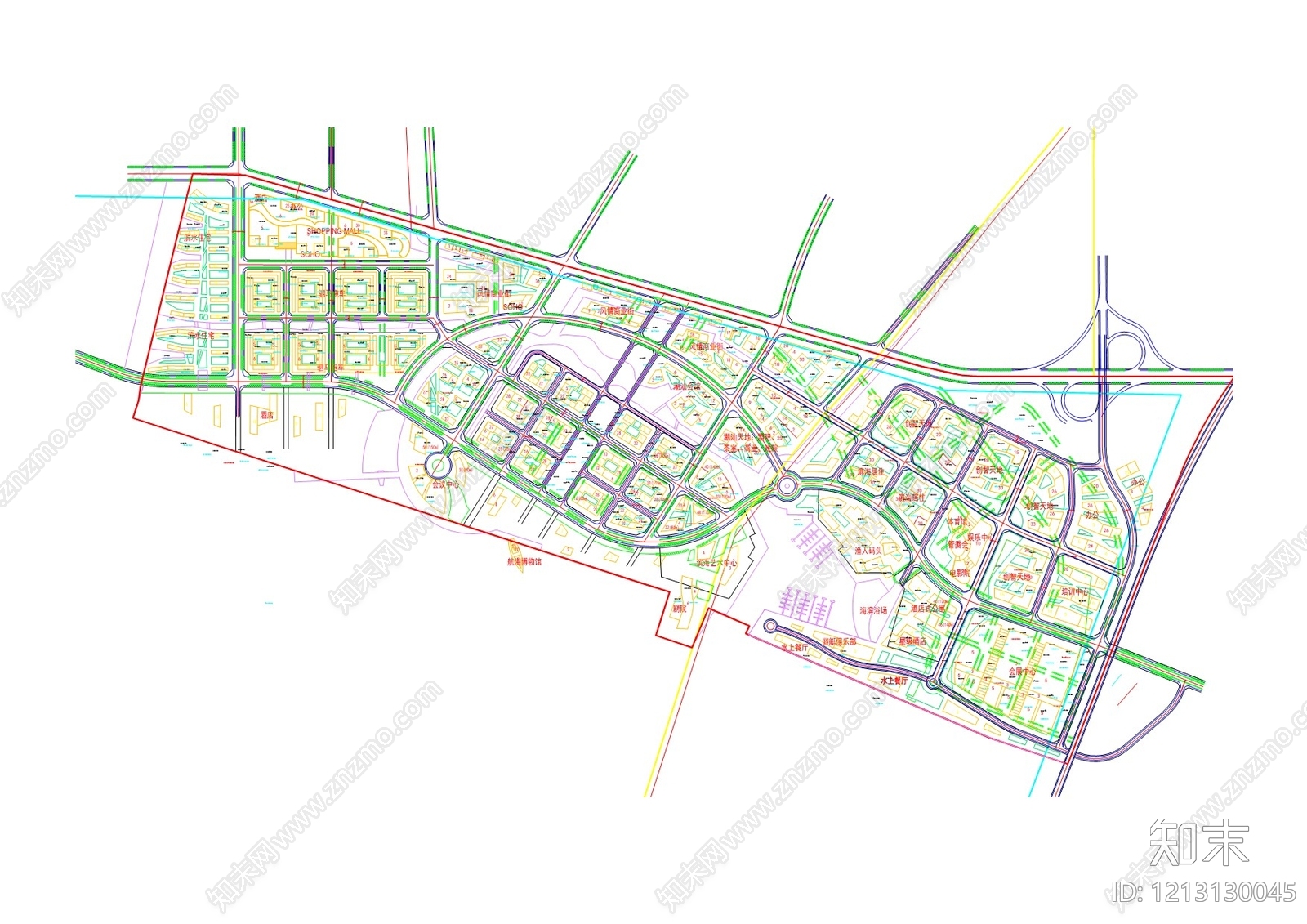现代新中式规划设计施工图下载【ID:1213130045】