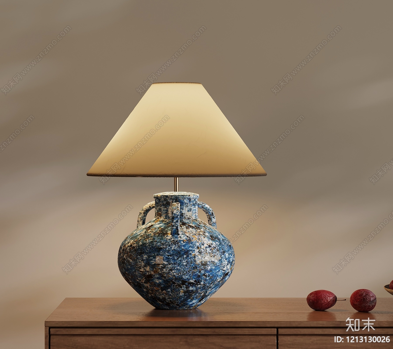 中古风台灯SU模型下载【ID:1213130026】
