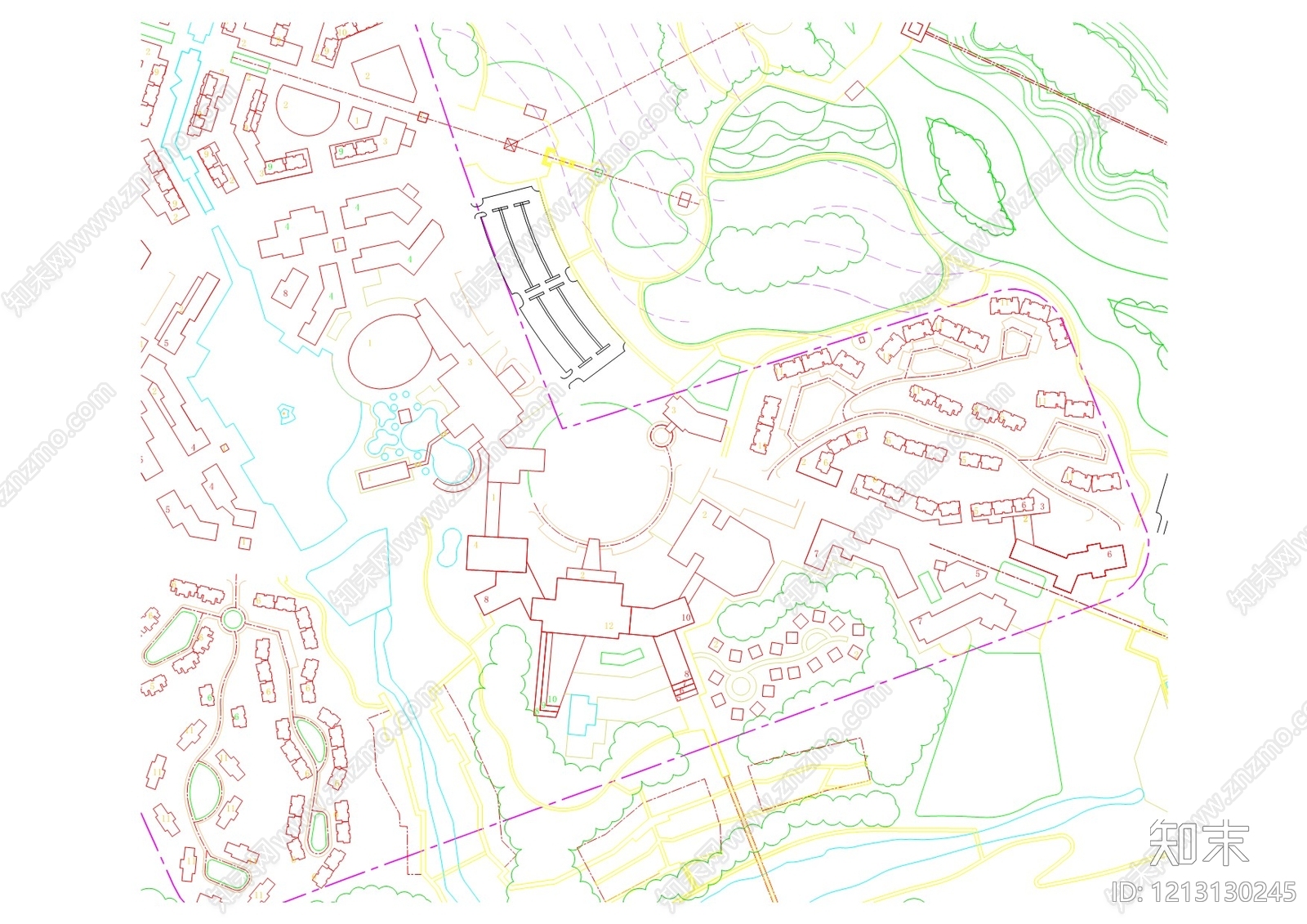 现代新中式规划设计施工图下载【ID:1213130245】