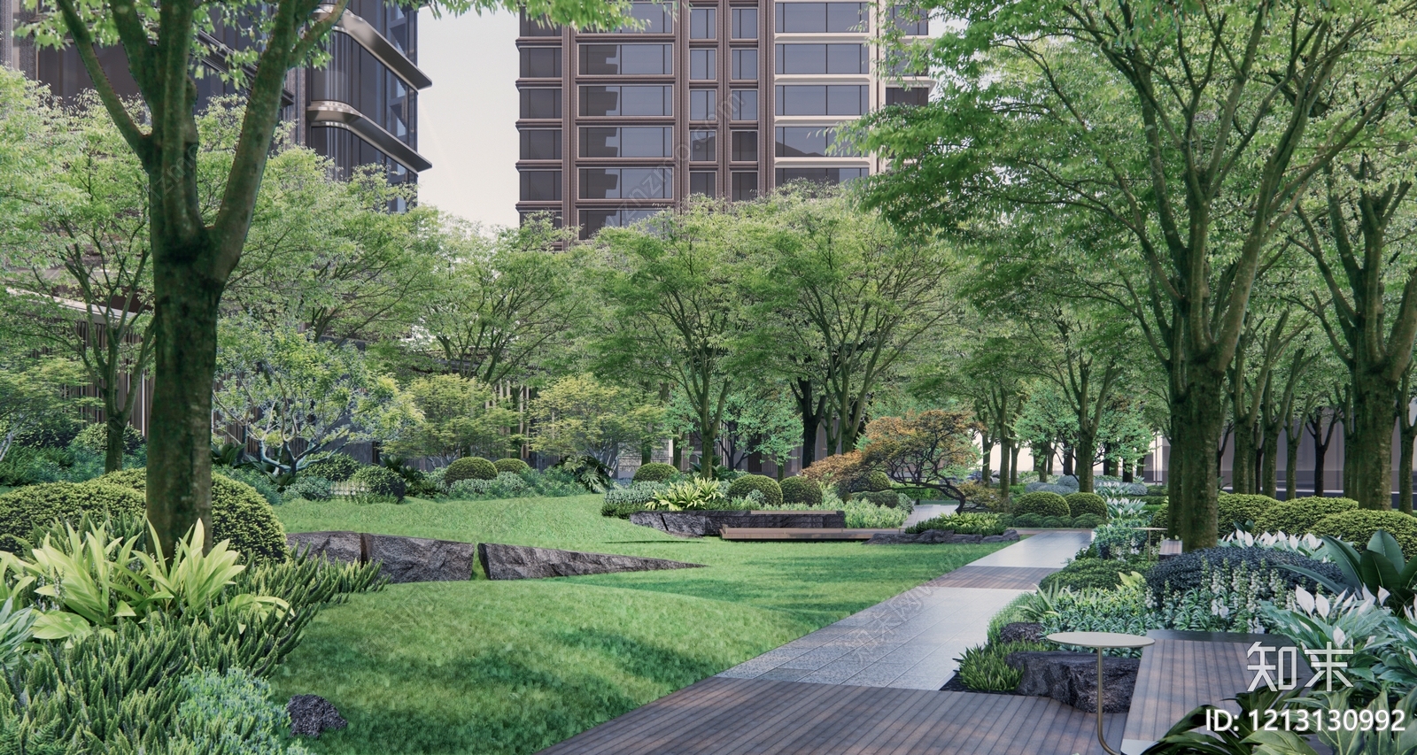 现代自然风口袋公园SU模型下载【ID:1213130992】