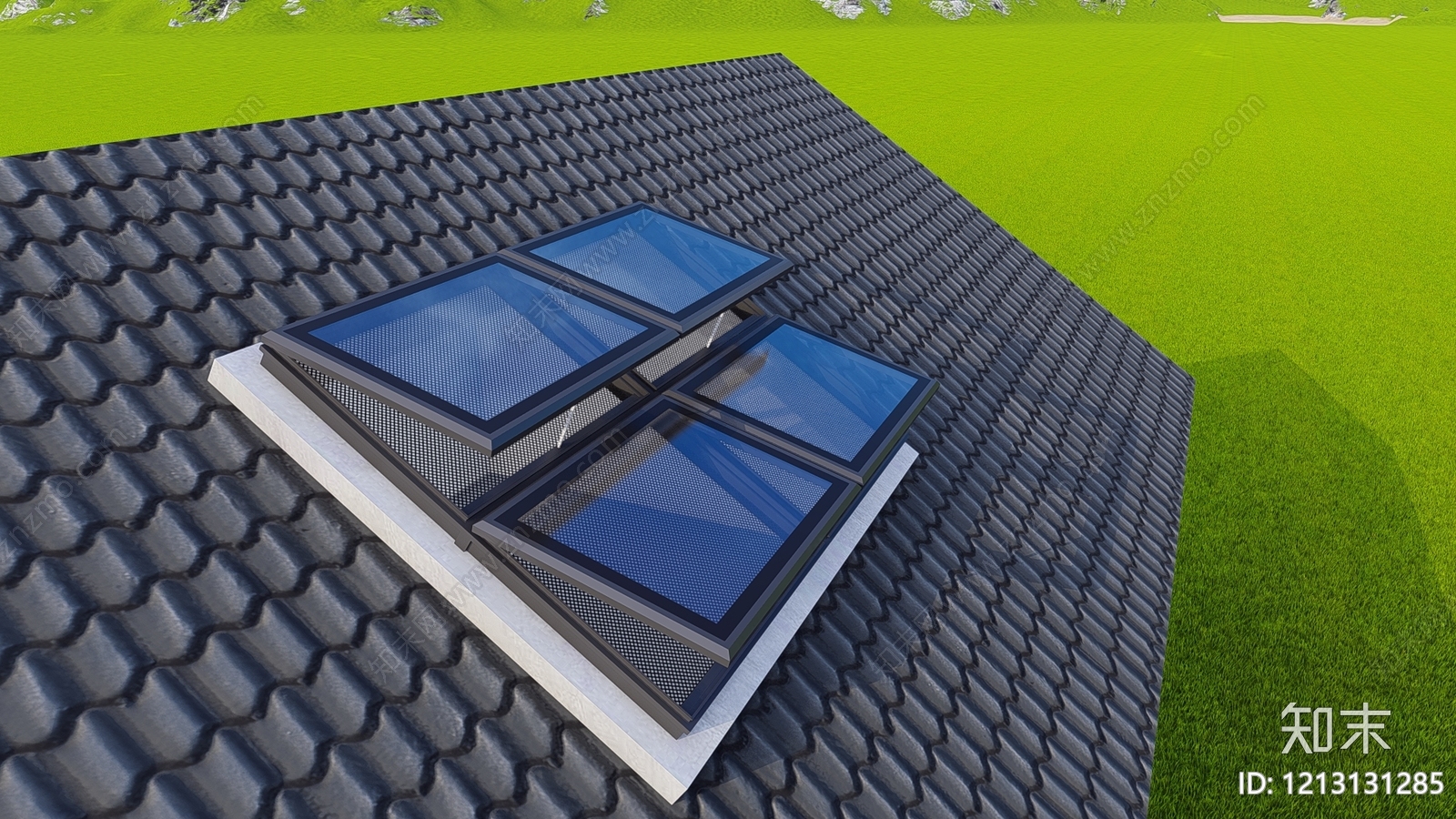 现代天窗SU模型下载【ID:1213131285】