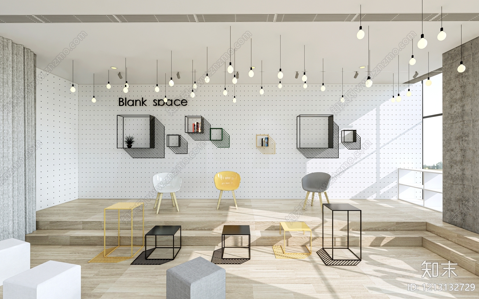 现代简约家具展厅SU模型下载【ID:1213132729】
