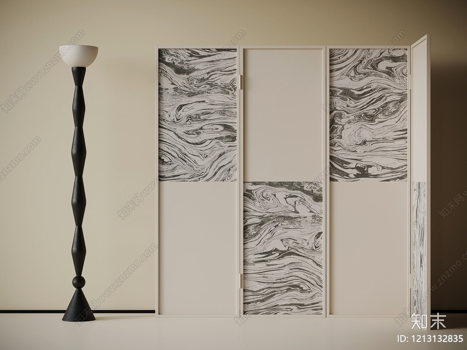 极简屏风3D模型下载【ID:1213132835】