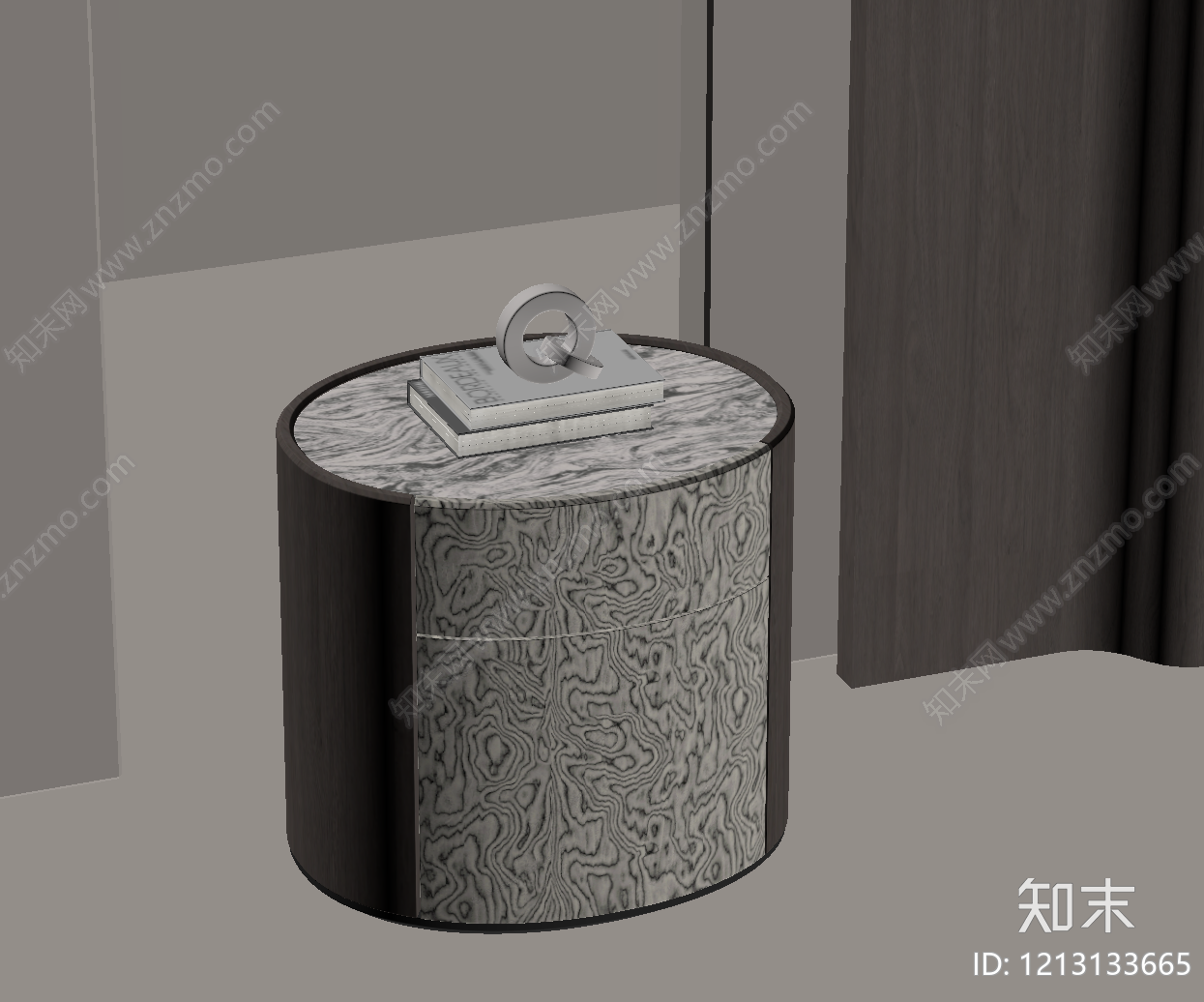 极简床头柜SU模型下载【ID:1213133665】