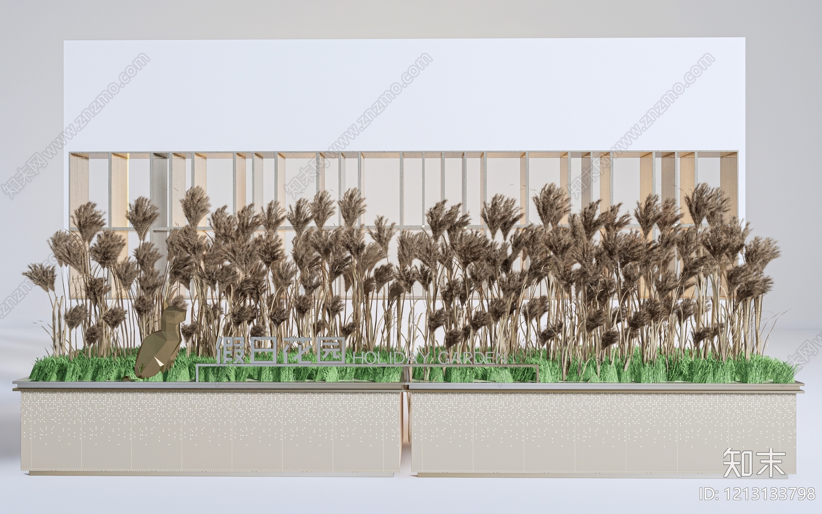 现代花境SU模型下载【ID:1213133798】