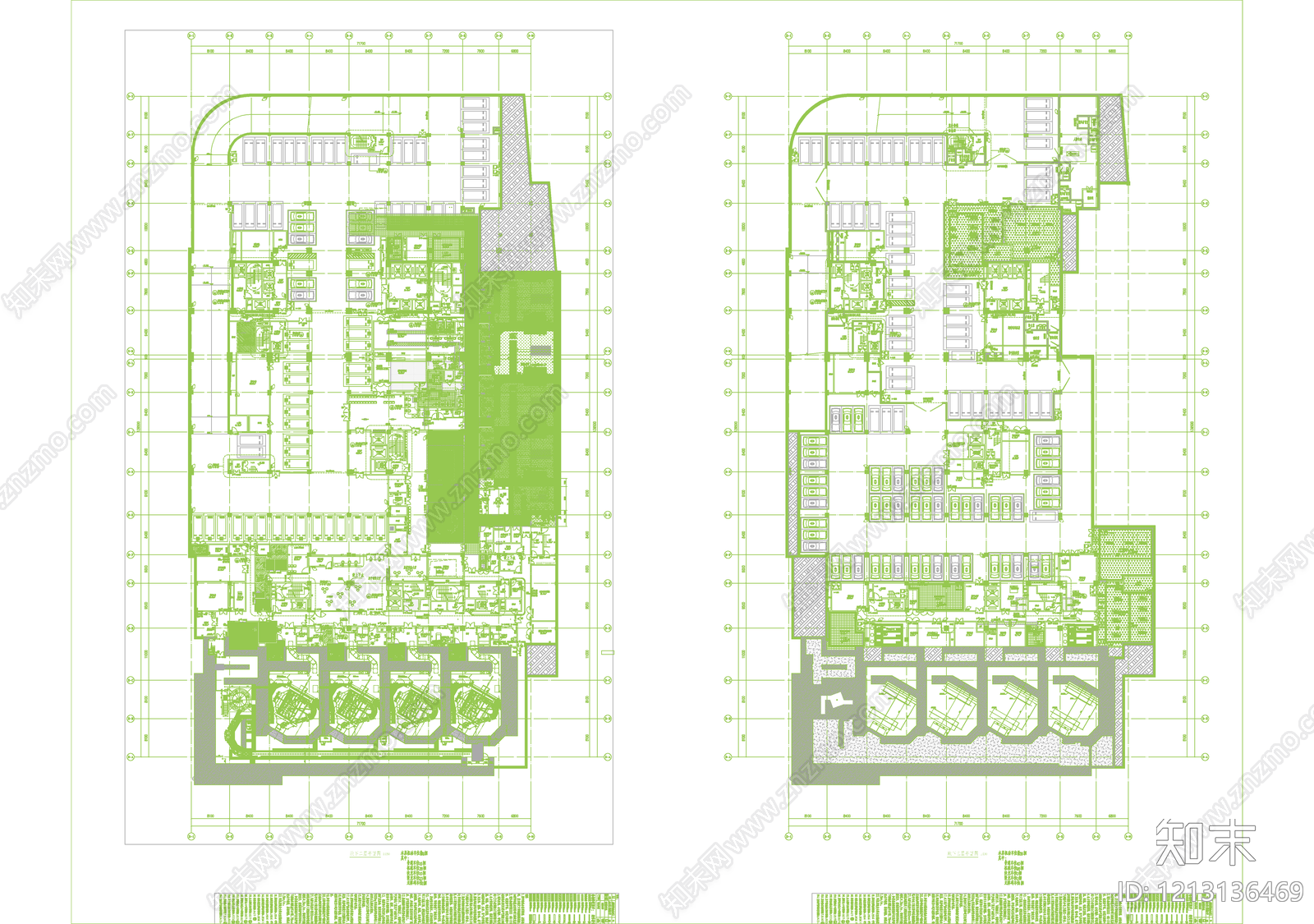 现代医院建筑cad施工图下载【ID:1213136469】