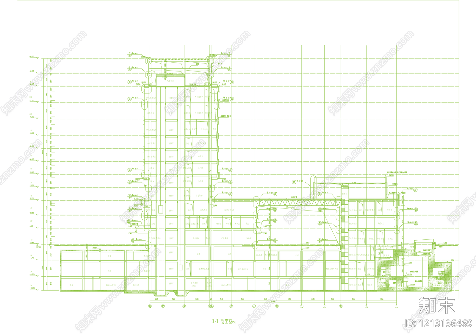 现代医院建筑cad施工图下载【ID:1213136469】