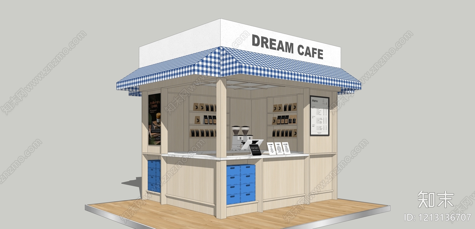 日式售卖亭SU模型下载【ID:1213136707】