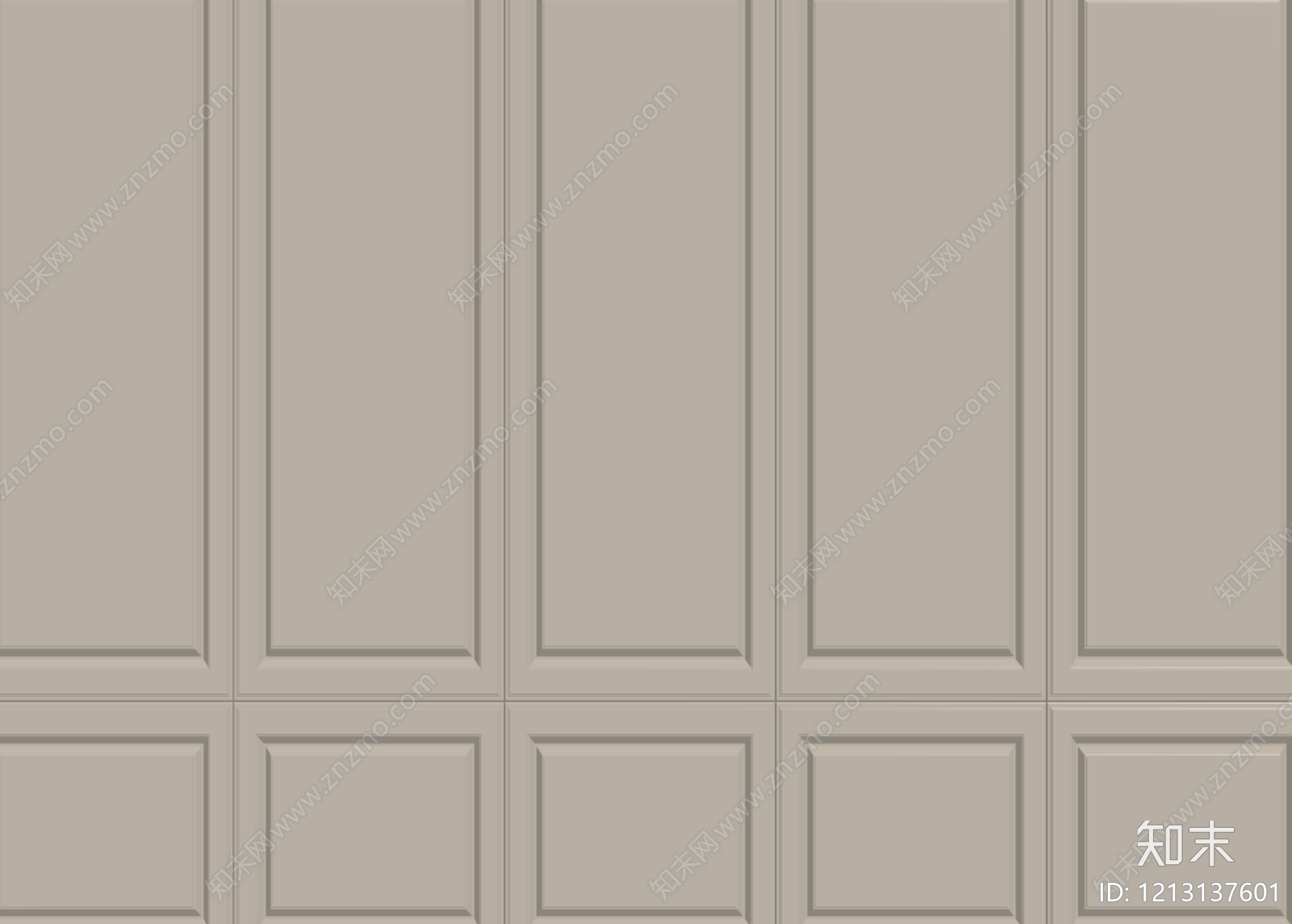 现代简约护墙板SU模型下载【ID:1213137601】