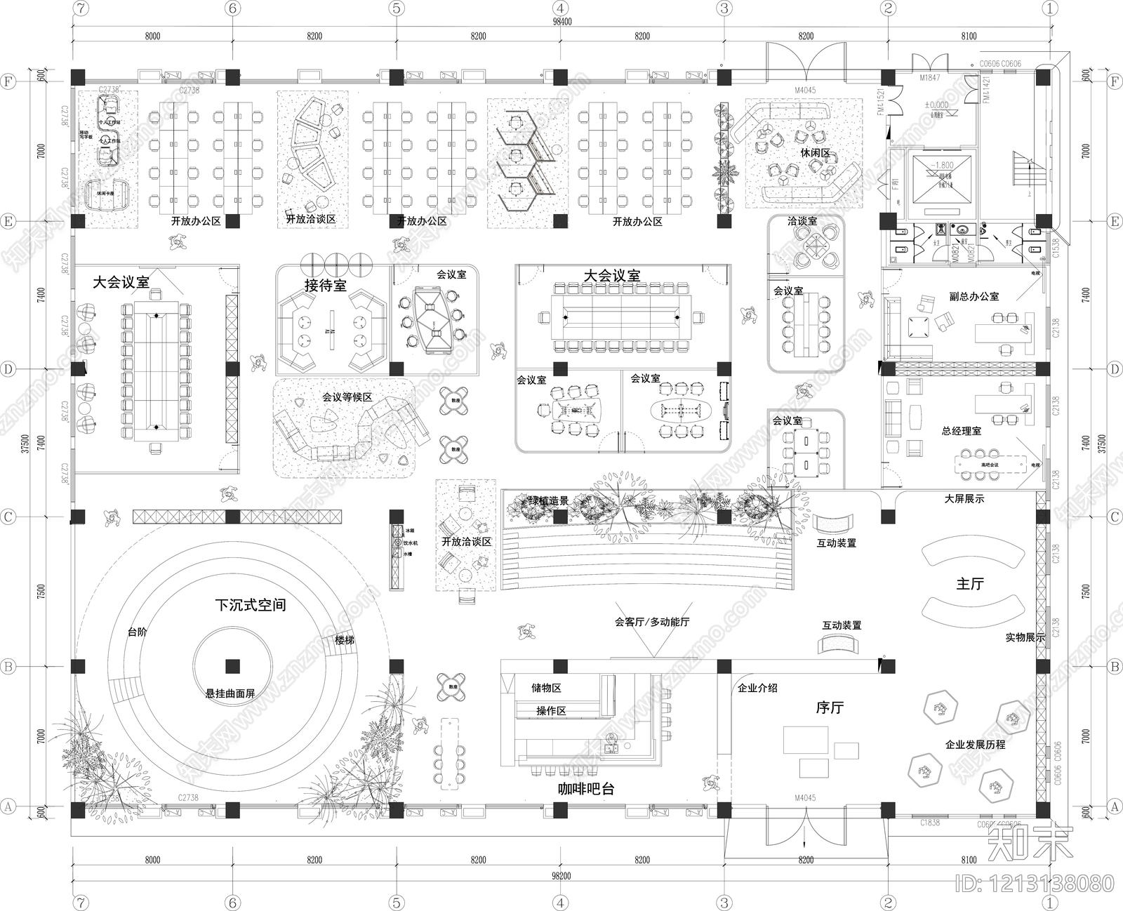 整体办公空间施工图下载【ID:1213138080】
