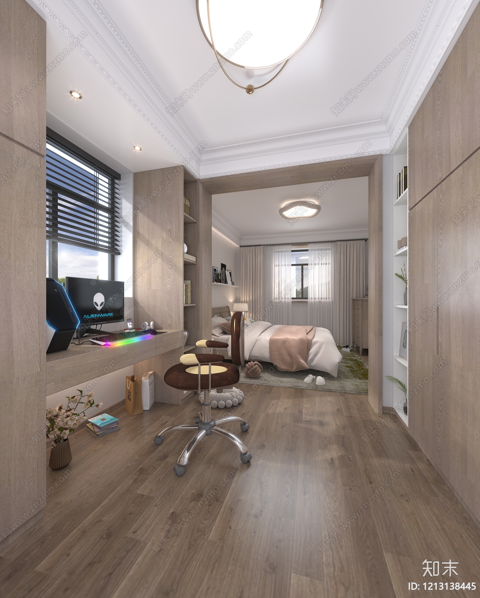 原木风公寓3D模型下载【ID:1213138445】