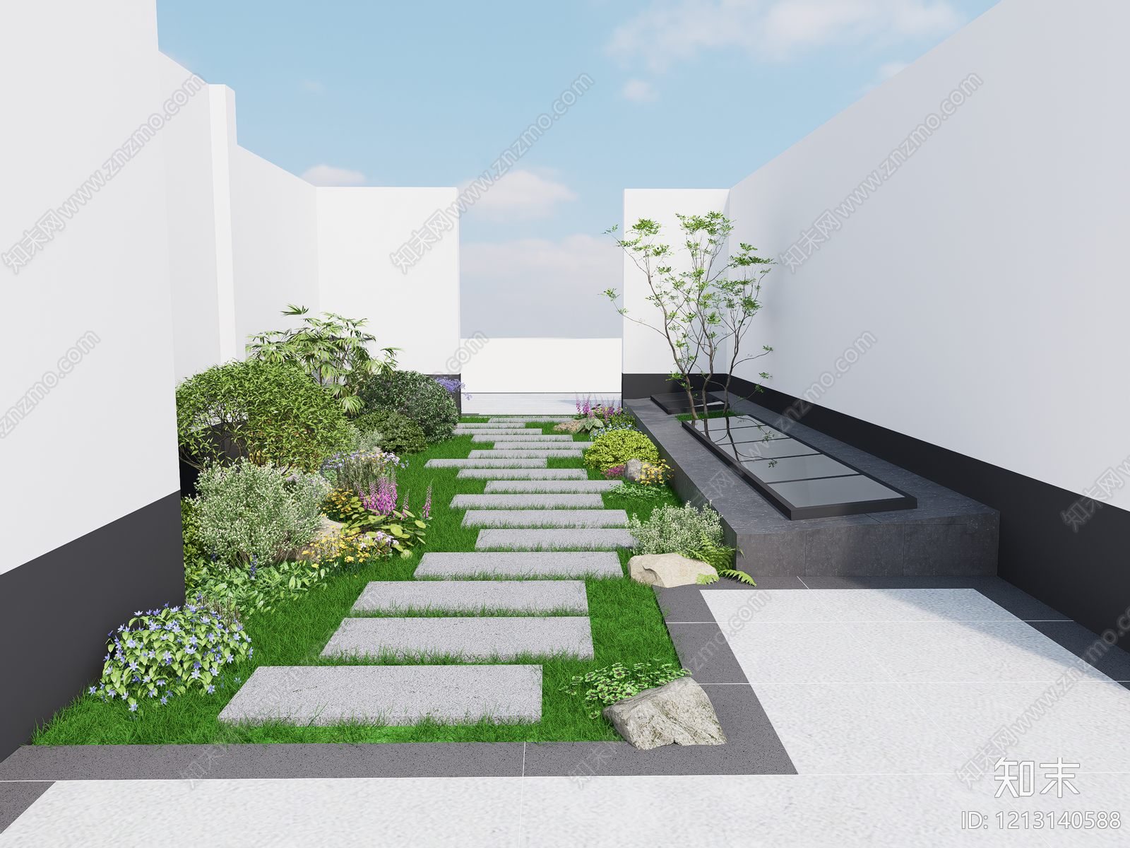 现代花境SU模型下载【ID:1213140588】