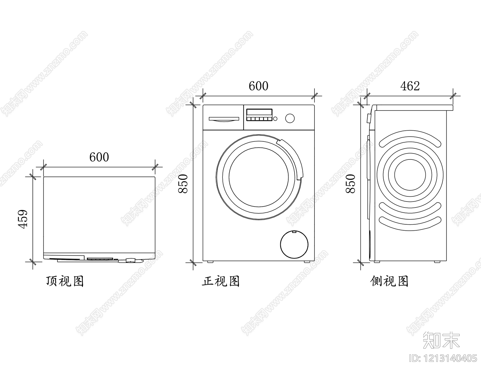 电器三视图施工图下载【ID:1213140405】
