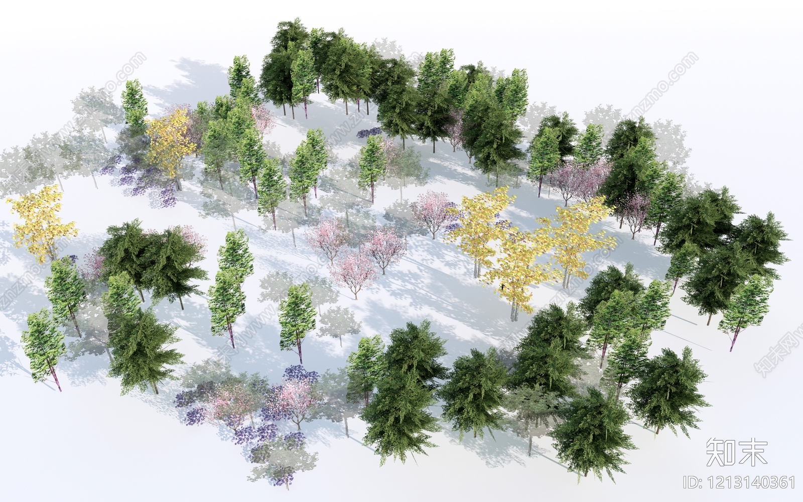 新中式景观植物围挡SU模型下载【ID:1213140361】