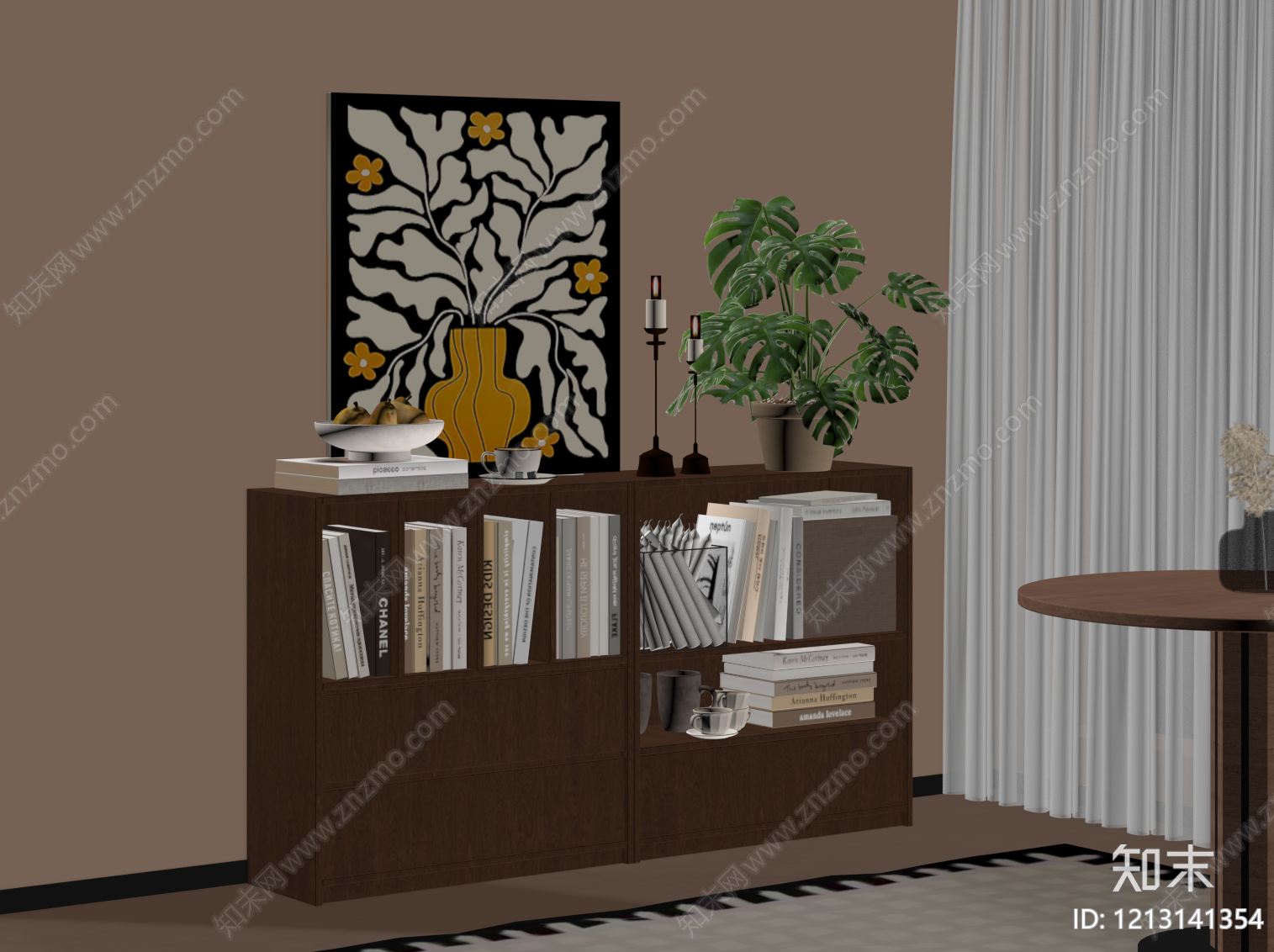 现代玄关柜SU模型下载【ID:1213141354】