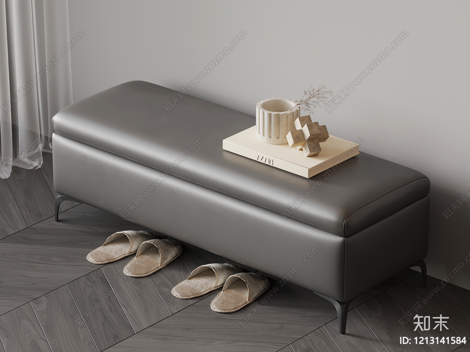 现代简约换鞋凳3D模型下载【ID:1213141584】