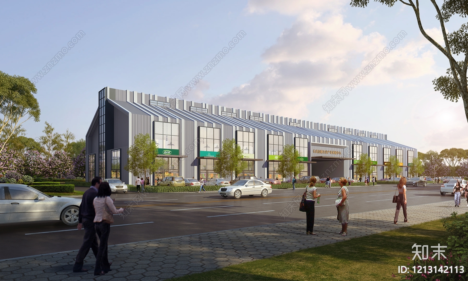 现代主义农贸市场3D模型下载【ID:1213142113】