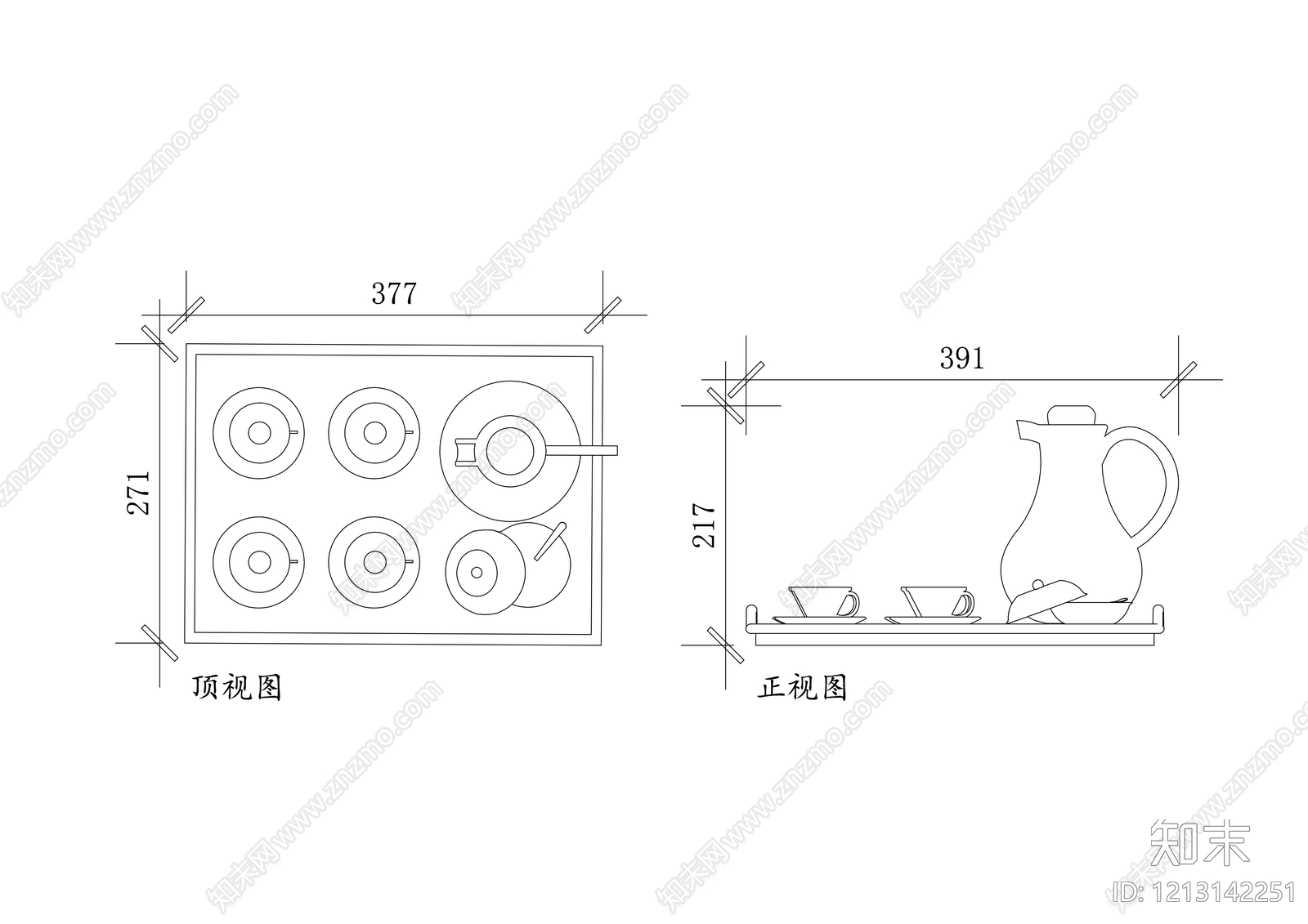 现代摆件施工图下载【ID:1213142251】
