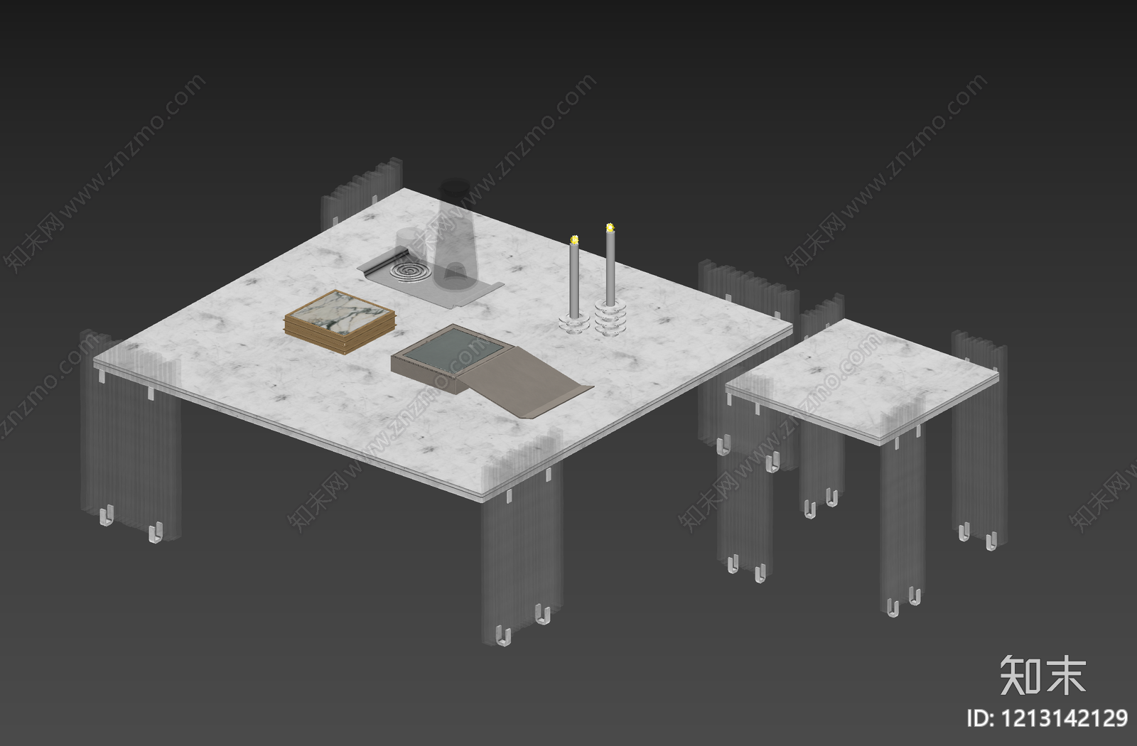 极简茶几3D模型下载【ID:1213142129】