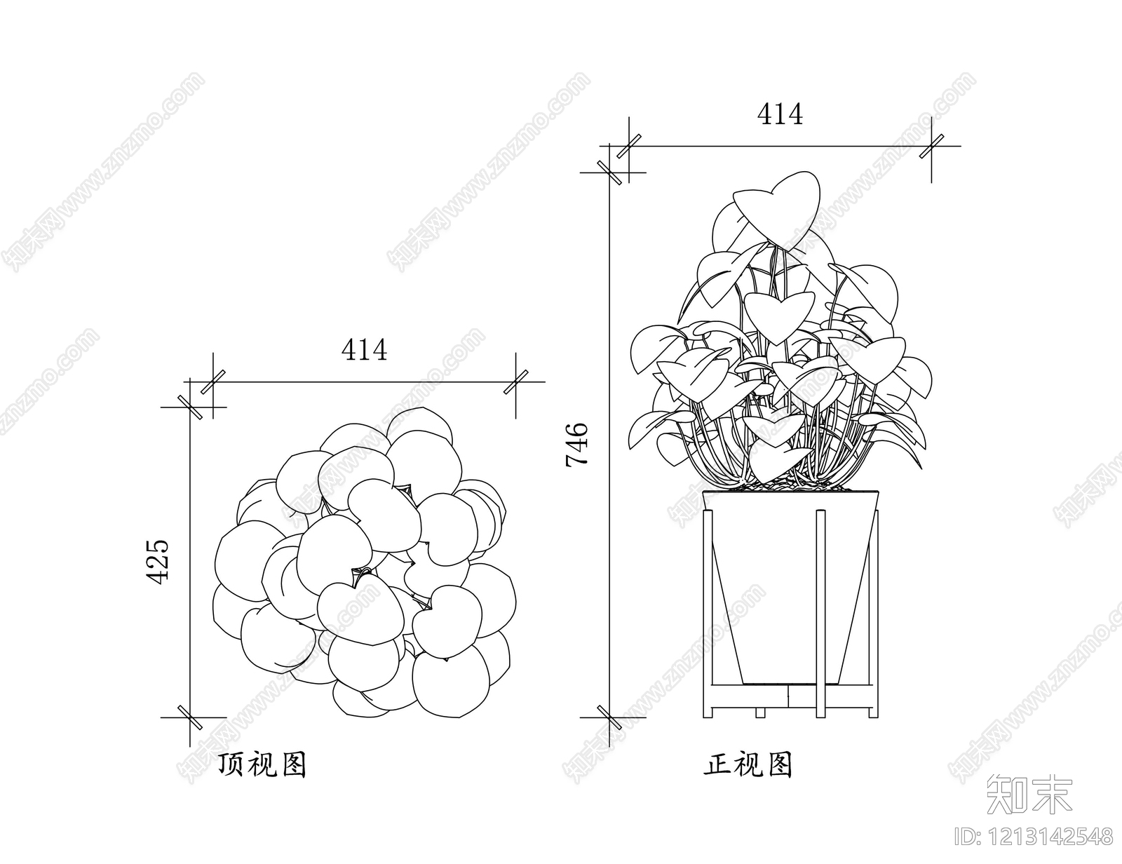 现代综合植物图库施工图下载【ID:1213142548】