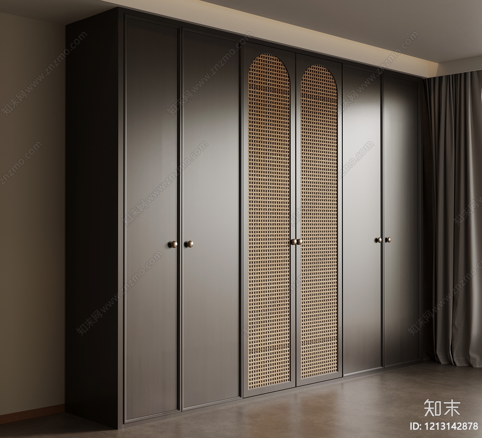 中古风衣柜SU模型下载【ID:1213142878】