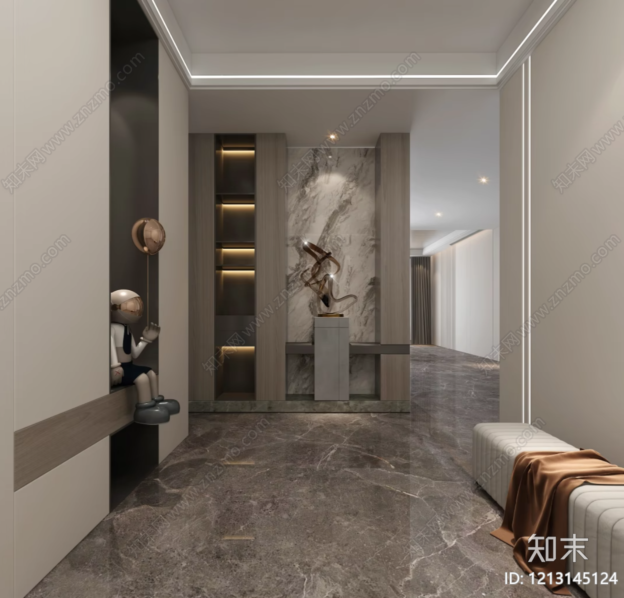 现代简约玄关SU模型下载【ID:1213145124】