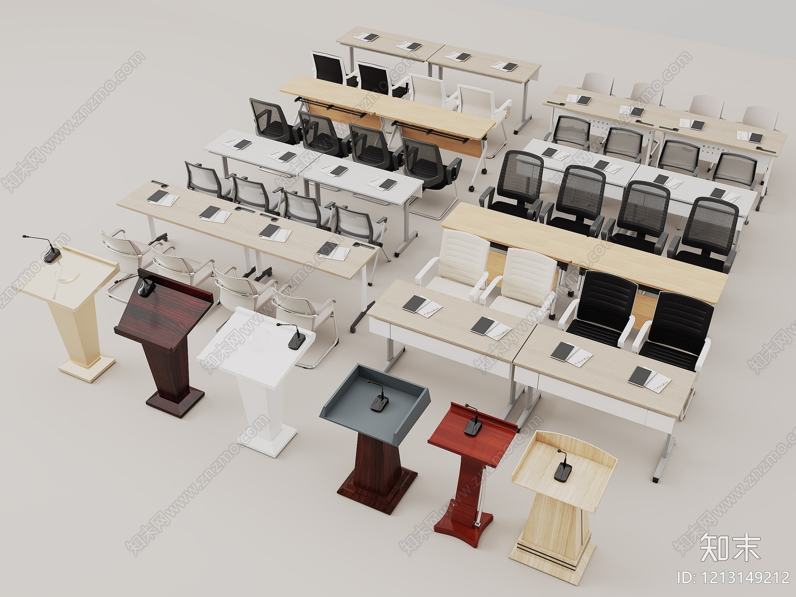 现代简约讲台3D模型下载【ID:1213149212】