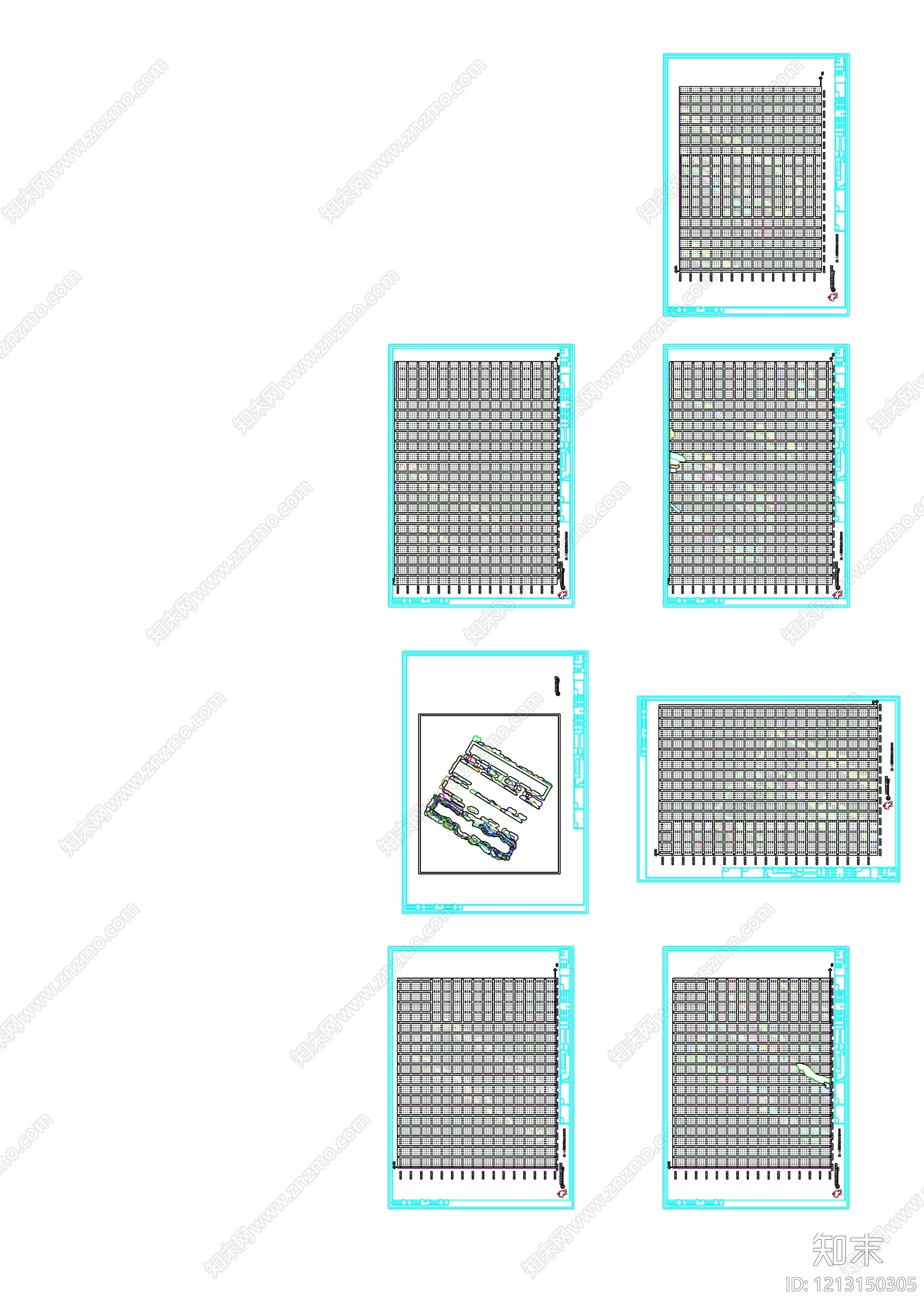 现代植物配置图库施工图下载【ID:1213150305】