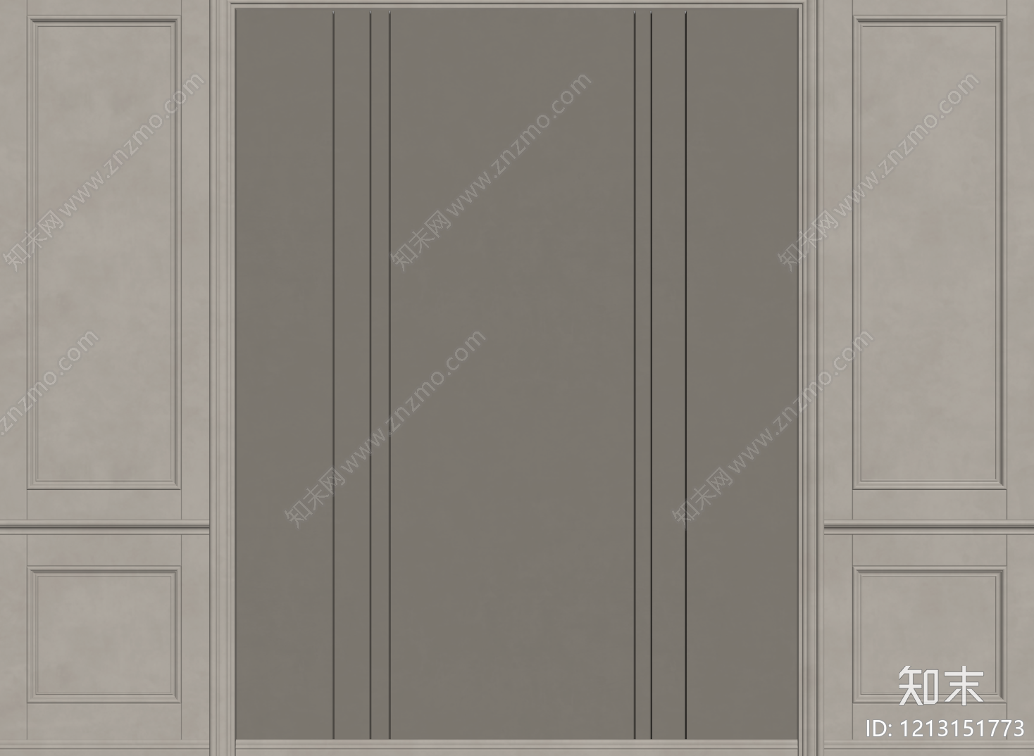 法式背景墙SU模型下载【ID:1213151773】