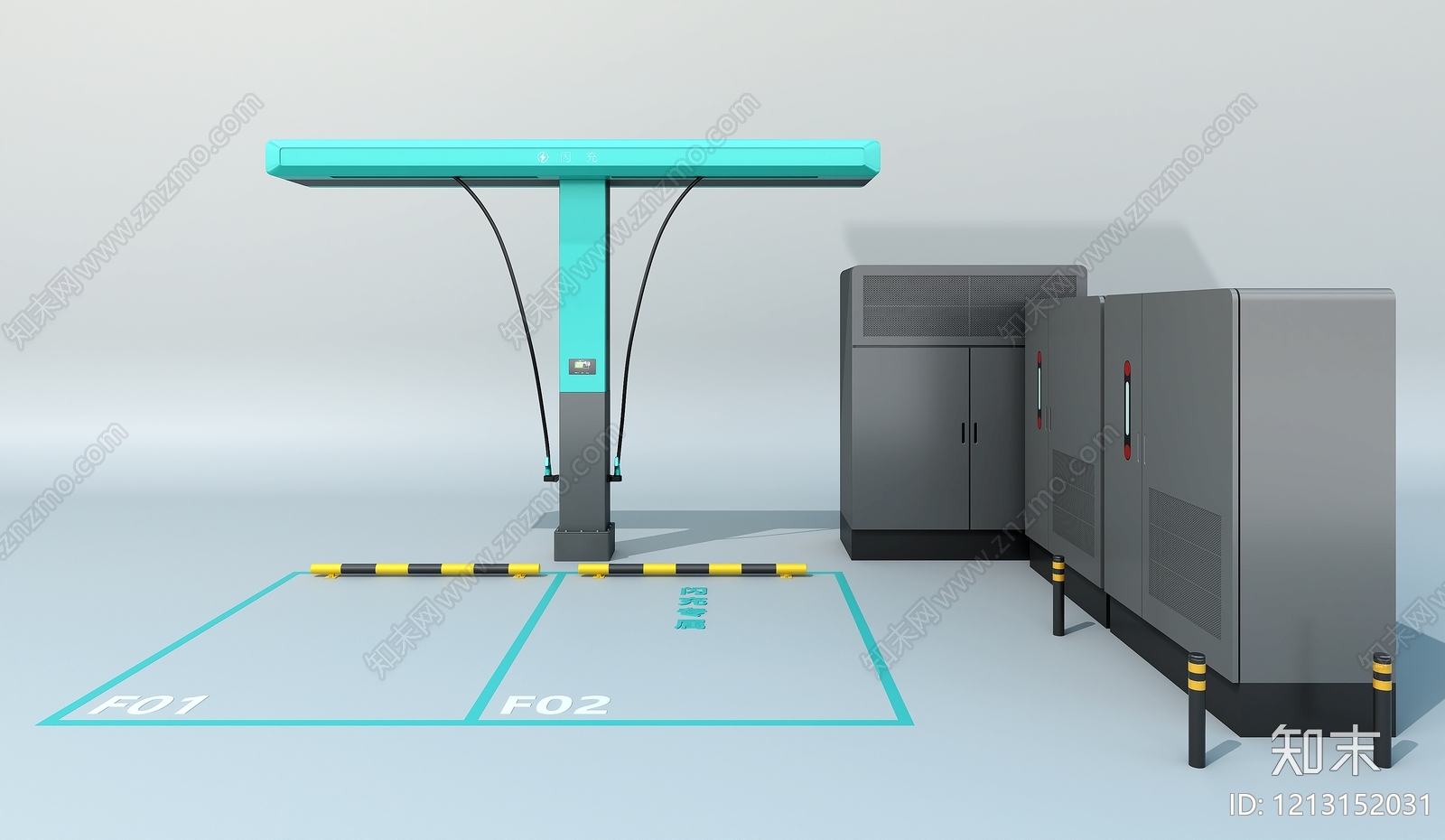 极简主义户外停车场3D模型下载【ID:1213152031】