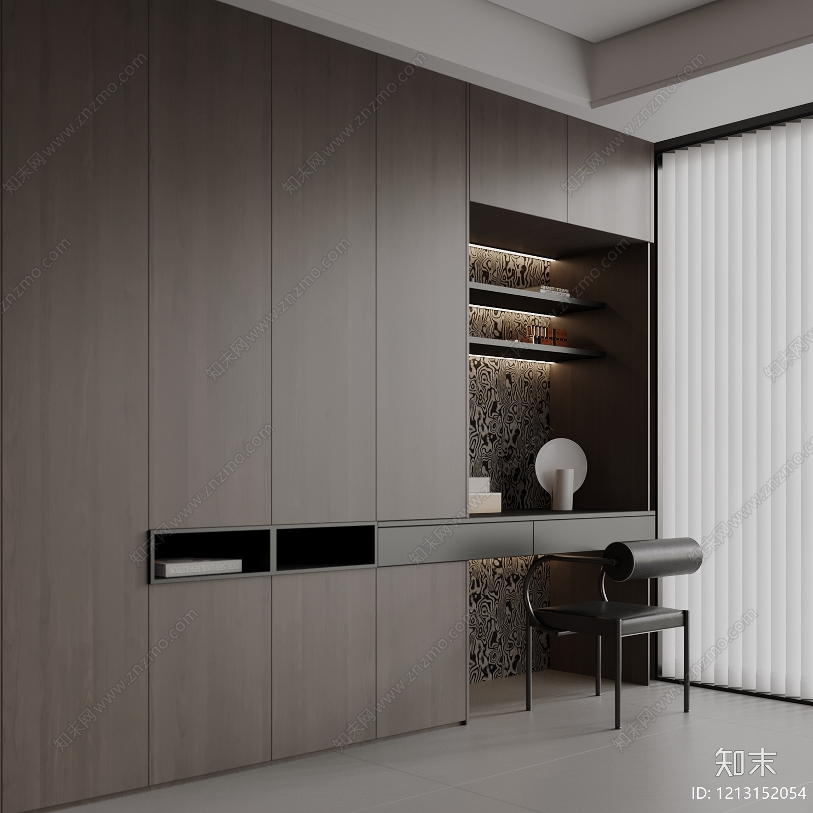 极简衣帽间SU模型下载【ID:1213152054】