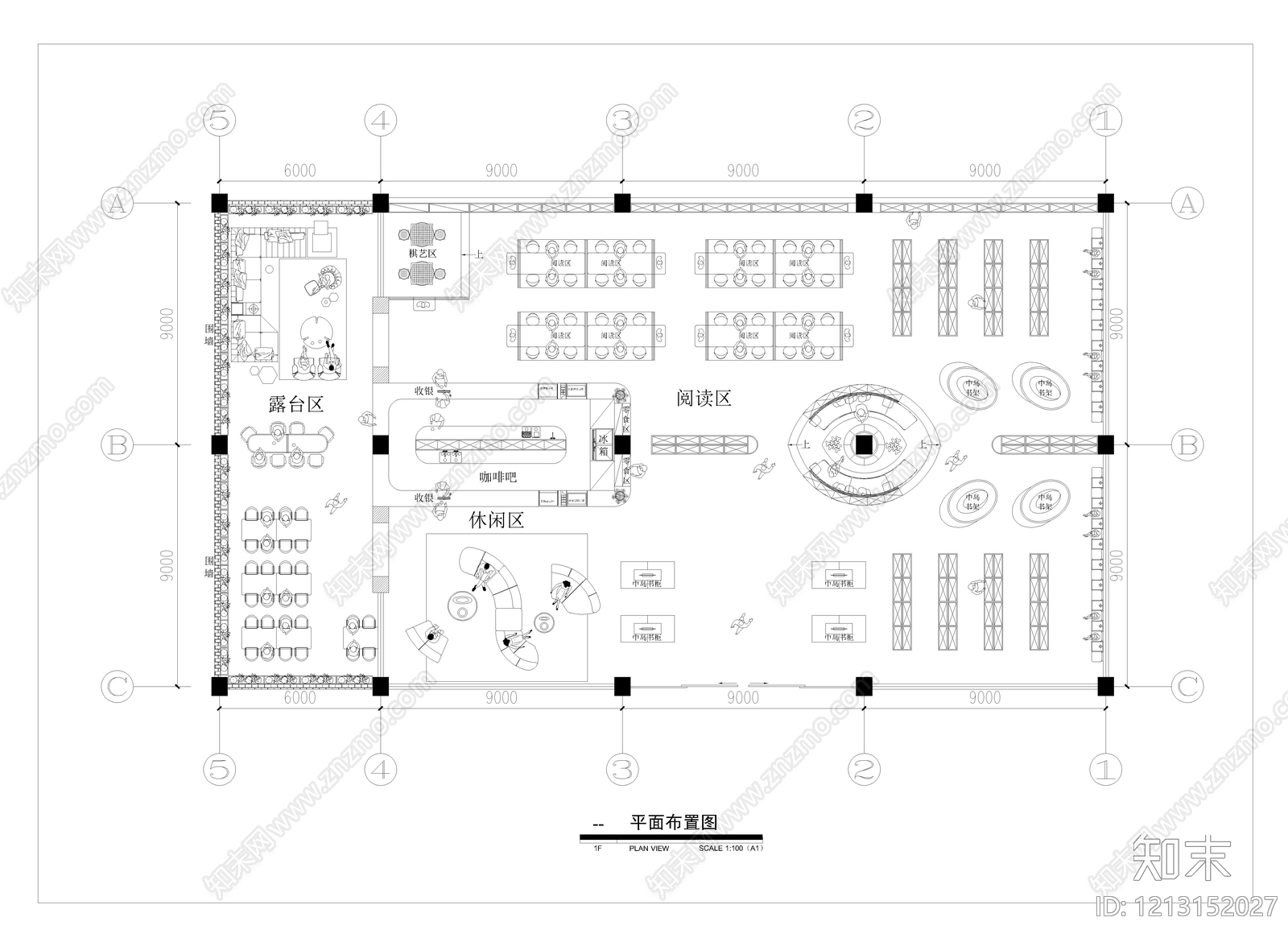 现代图书馆施工图下载【ID:1213152027】