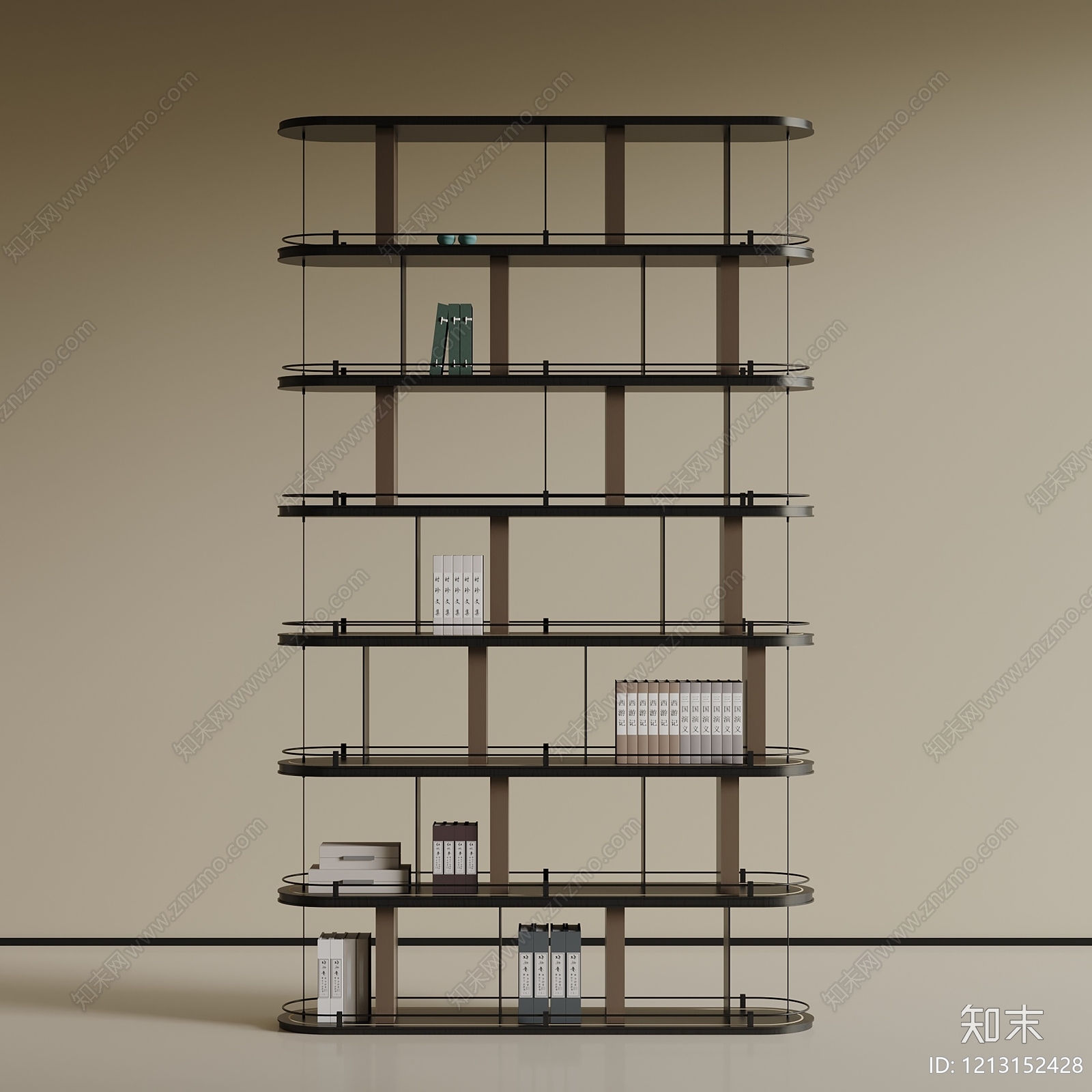 极简书架SU模型下载【ID:1213152428】