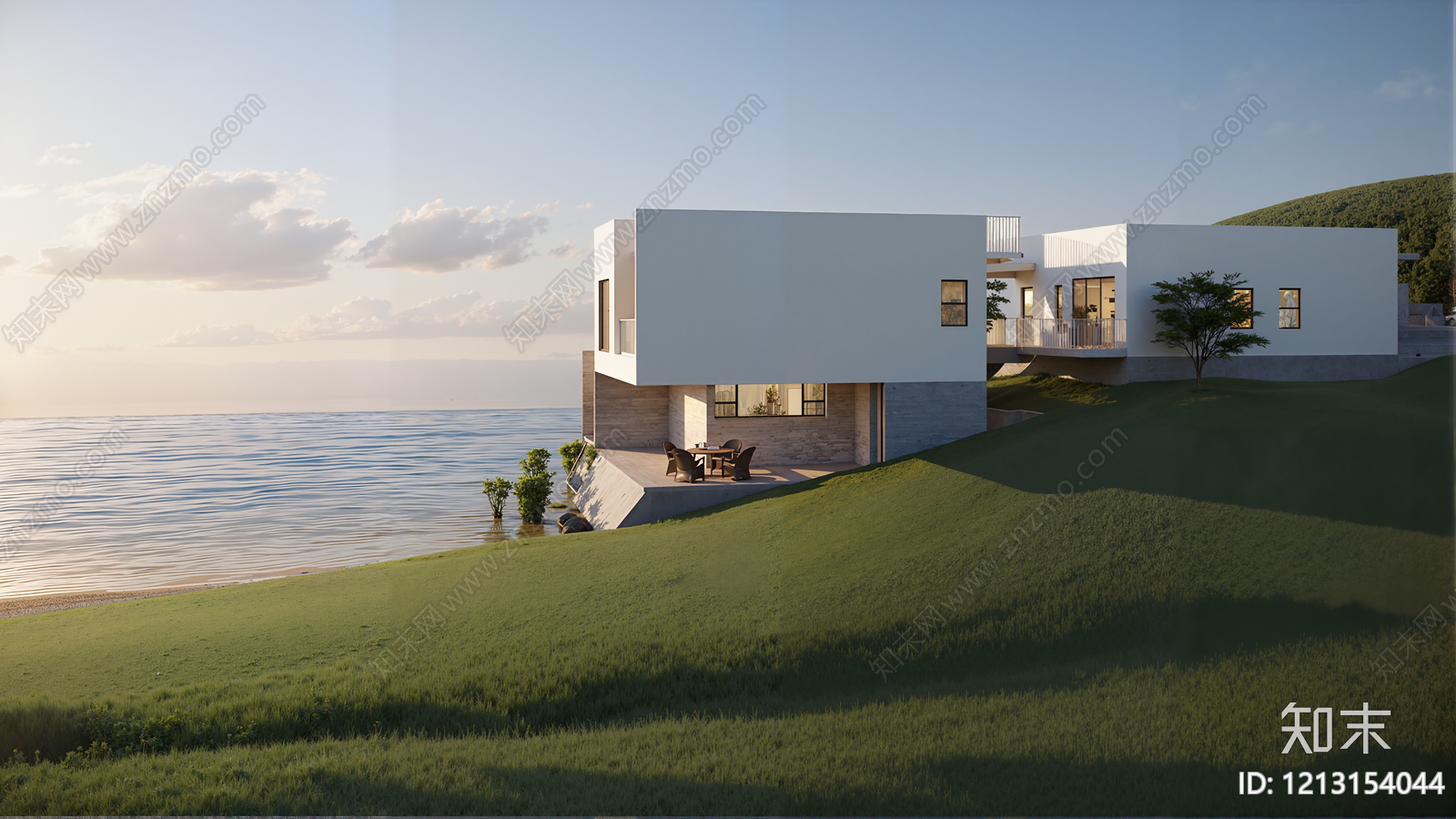 现代别墅建筑施工图下载【ID:1213154044】