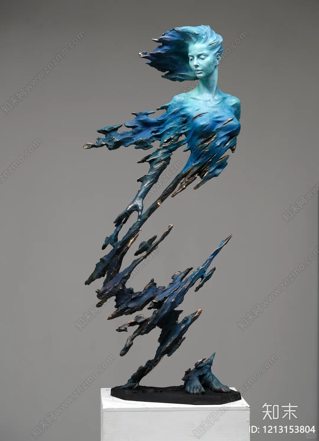 新艺术运动风格雕塑摆件SU模型下载【ID:1213153804】