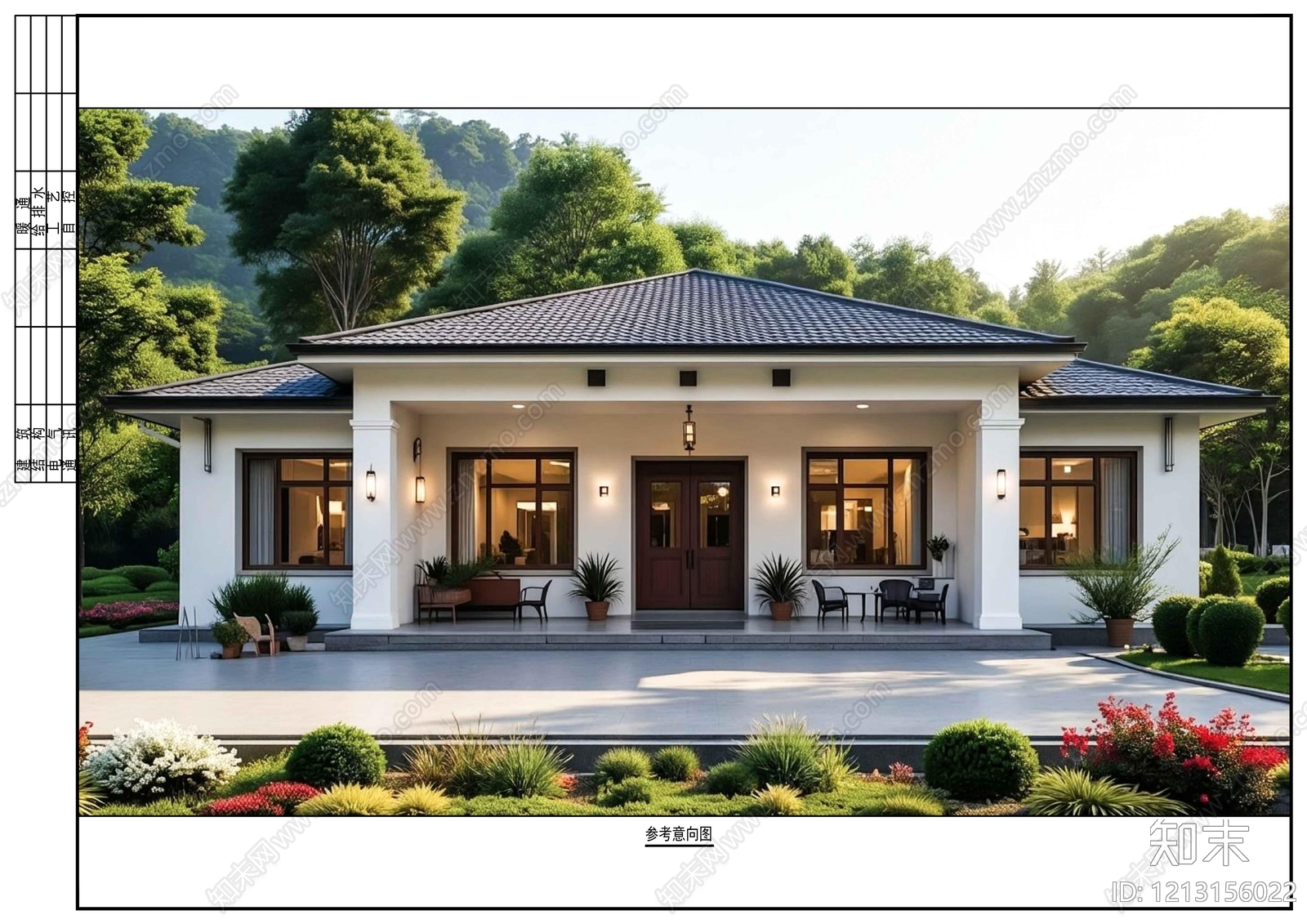 新中式别墅建筑施工图下载【ID:1213156022】